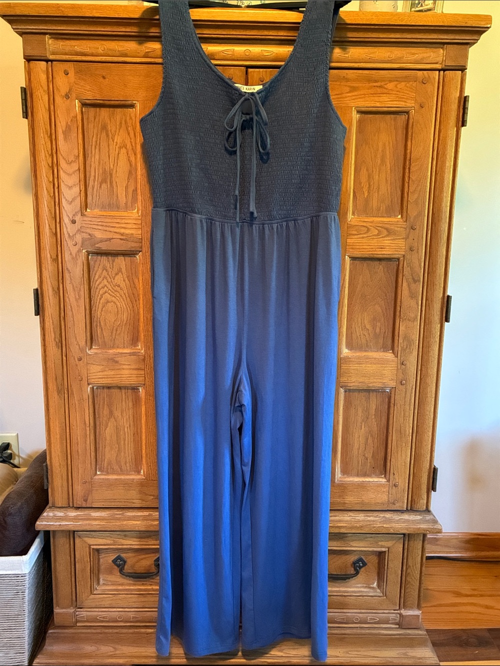 NWOT Grace Karin Smocked Tank Jumpsuit Size XL